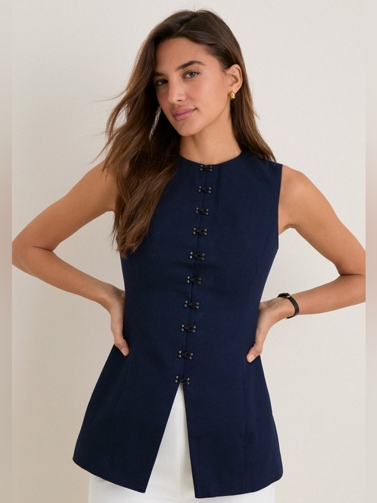 Tuckernuck Tops - Tuckernuck Cotton Twill Duke Top Navy Size 6